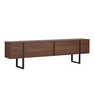 Produktfoto för Nopira TV-bänk 180 cm - Valnöt och svart