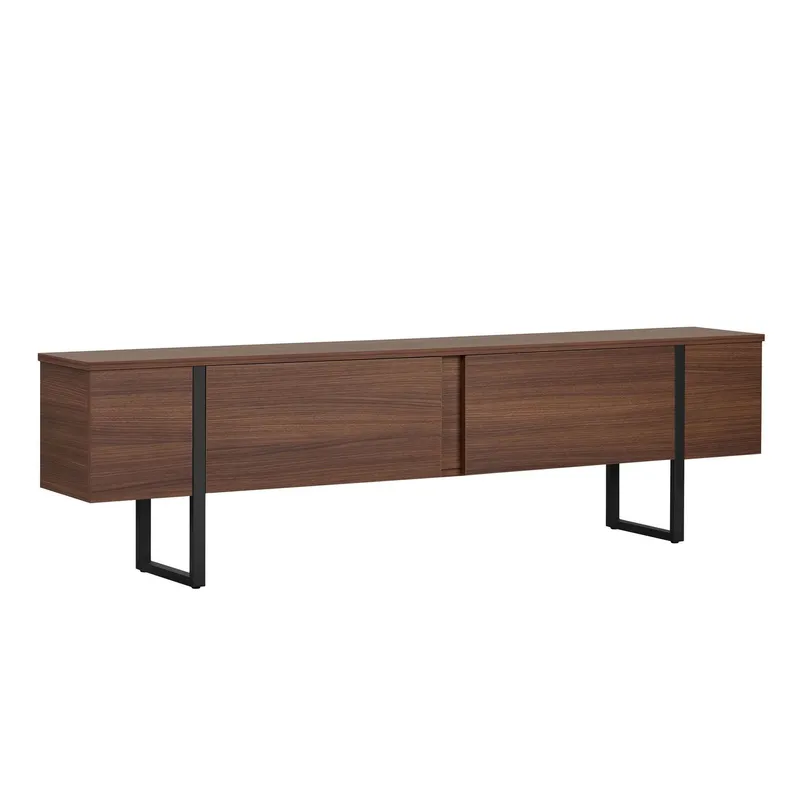 Bild 1 för Nopira TV-bänk 180 cm - Valnöt och svart