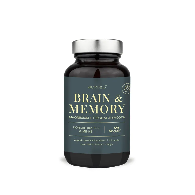 Bild 1 för Nordbo Brain & Memory Magnesium 90 kapslar