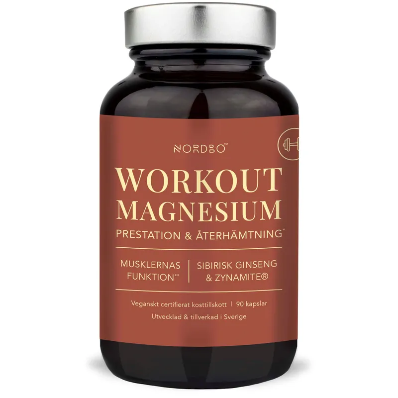 Bild 1 för Nordbo WorkOut Magnesium 90 kapslar