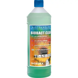 Produktfoto för NORDEX Allrengöring Biobact Cleaner för toaletter och badrum, parfymerad, ljusgrön, 1l