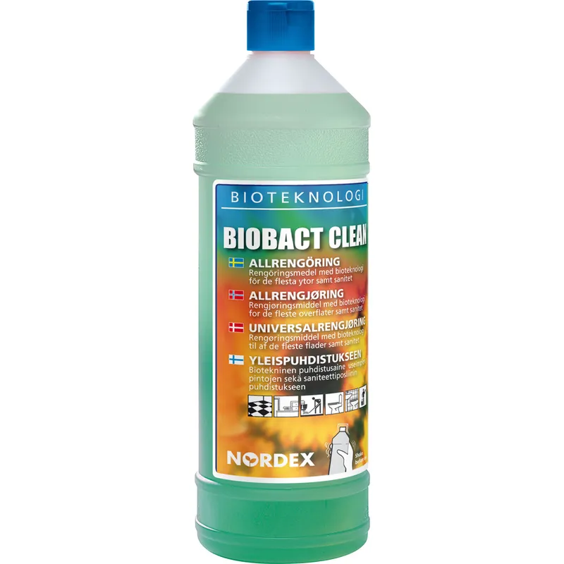 Alternativ bild 0 för NORDEX Allrengöring Biobact Cleaner för toaletter och badrum, parfymerad, ljusgrön, 1l