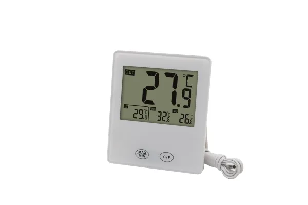 Alternativ bild 0 för Nordic Quality Digital indoor-outdoor thermometer w wired sensor