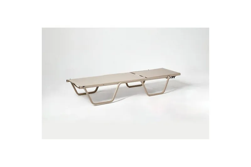 Bild 2 för NORDV&Auml;RK Asos sols&auml;ng och sidobord f&ouml;r utomhusbruk - beige vinylbelagd polyester och aluminium (set om 2)