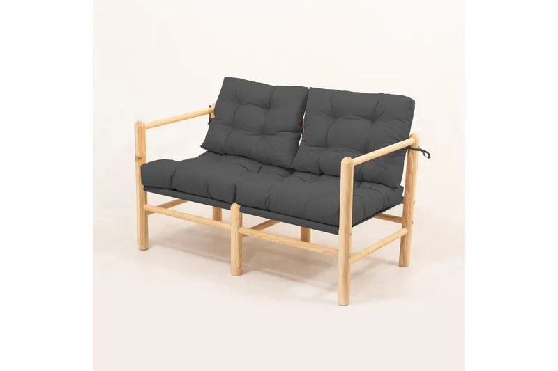 Bild 1 för NORDV&Auml;RK MYG04 - Antracit Garden 2-sits soffa, antracit
