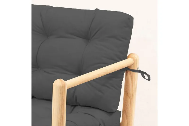 Bild 2 för NORDV&Auml;RK MYG04 - Antracit Garden 2-sits soffa, antracit