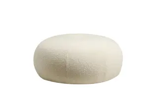 Produktfoto för NORDV&Auml;RK Tina - Bouclet vit sittpuff
