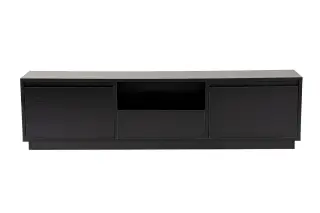 Produktfoto för NORDV&Auml;RK Vanguard TV-bord, w. 3 d&ouml;rrar och 1 fack - svart tr&auml;melamin (160x29,5)