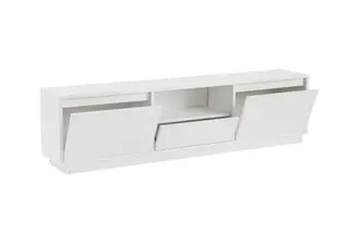 Produktfoto för NORDV&Auml;RK Vanguard TV-bord, w. 3 d&ouml;rrar och 1 fack - vit melamin (160x29,5)