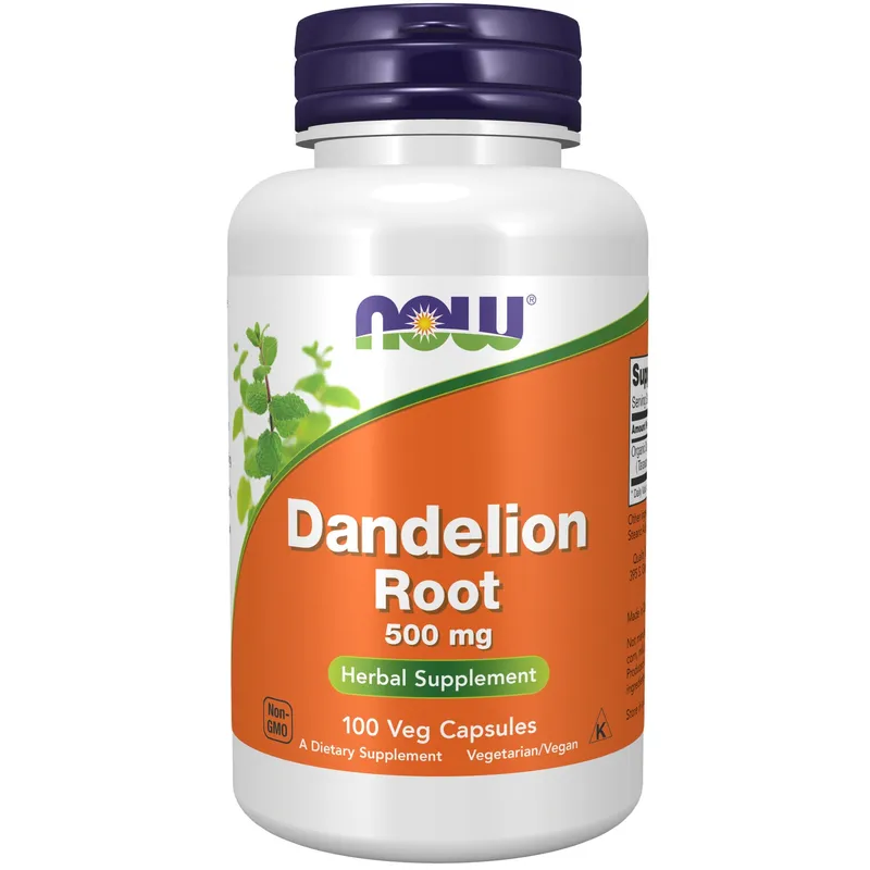 Bild 2 för NOW Dandelion Root 500 mg 100 kapslar