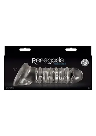 Produktfoto för NS Novelties Renegade Ribbed Extension Clear