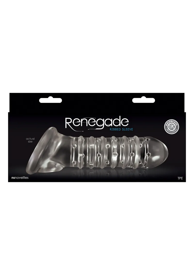 Bild 1 för NS Novelties Renegade Ribbed Extension Clear