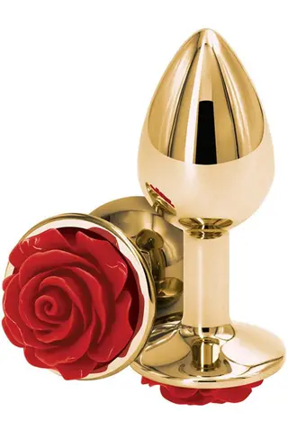 Produktfoto för NS Novelties Rose Buttplug Small Red Analplugg metall
