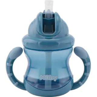 Produktfoto för Nuby Twin Handle Flip It Mugg Blå +12m 240 ml