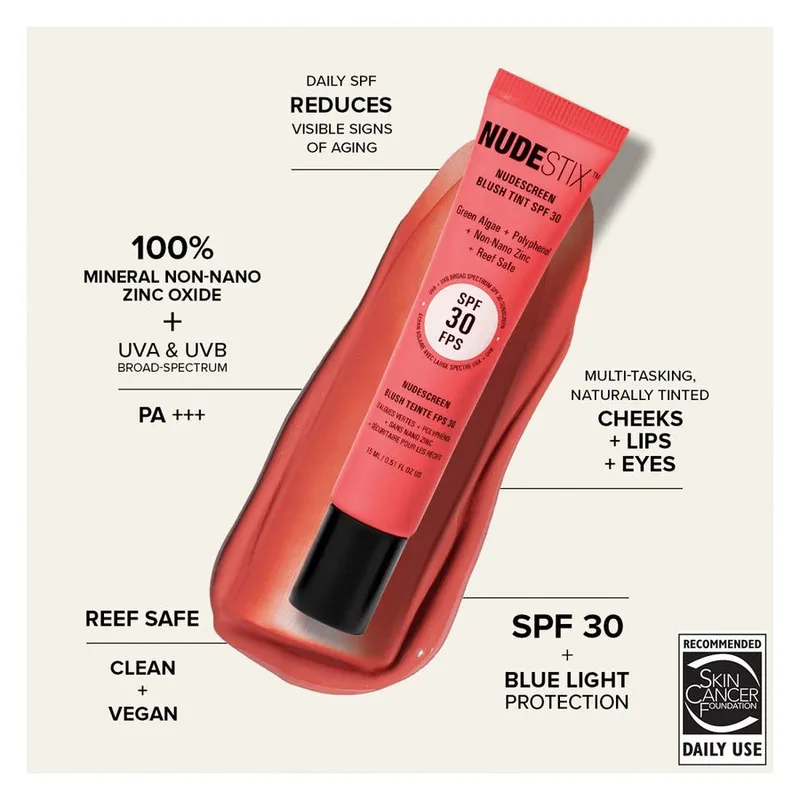 Bild 7 för Nudestix Nudescreen Blush Tint SPF 30 Strawberry Sunburst 15 ml