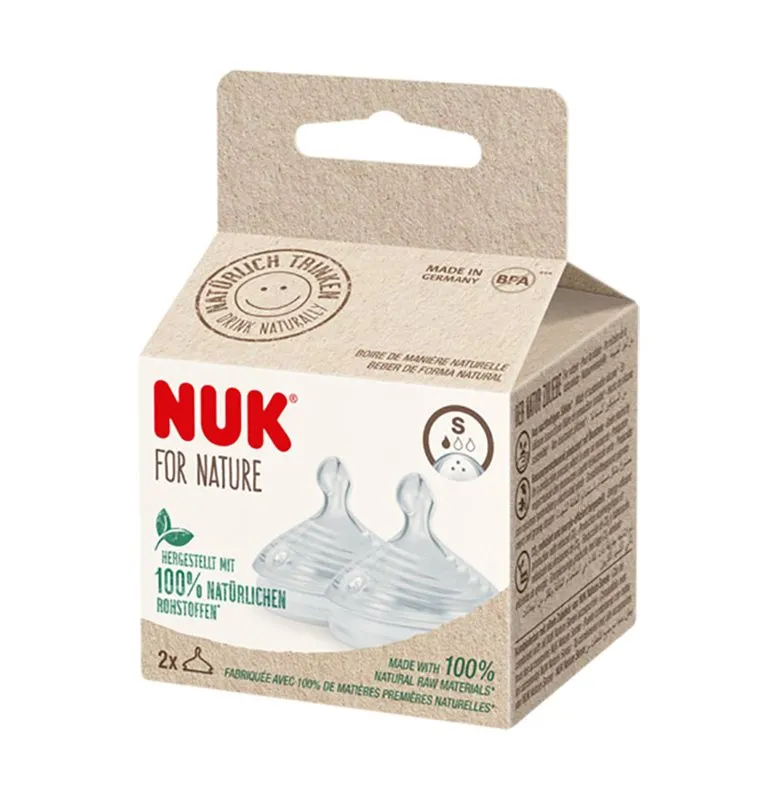 Bild 2 för NUK dinapp for Nature silikon 2-pack, stl M (6-18 mån)