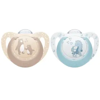 Produktfoto för NUK First Choice Bear/Seahorse, stl 0-6 mån 2 st