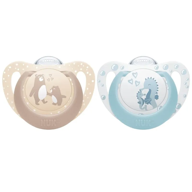 Bild 1 för NUK First Choice Bear/Seahorse, stl 0-6 mån 2 st