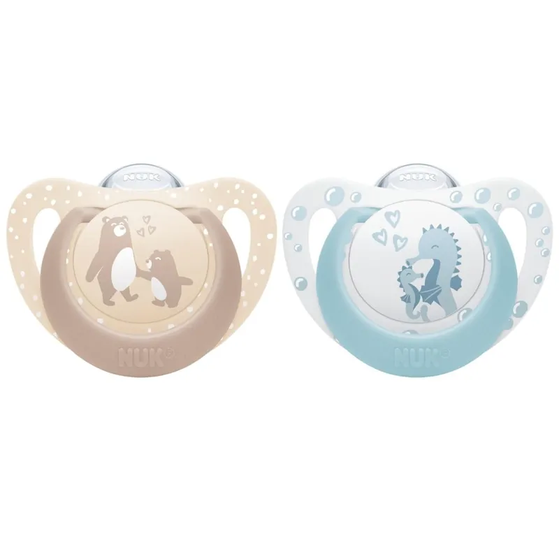 Bild 2 för NUK First Choice Bear/Seahorse, stl 0-6 mån 2 st