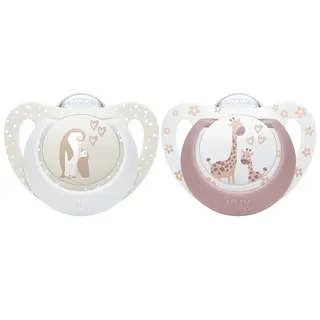 Produktfoto för NUK First Choice Penguin/Giraffe, stl 0-6 mån 2 st