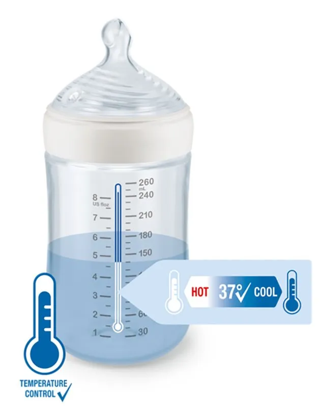 Bild 2 för NUK for Nature nappflaska 260 ml, beige
