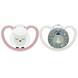 Produktfoto för NUK Perfect Match Air Night Sheep, stl 6-18 mån 2 st