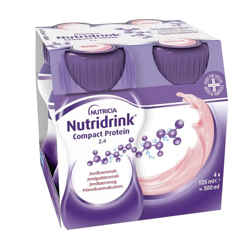 Bild 1 för Nutridrink Compact Protein Jordgubb 4 x 125 ml
