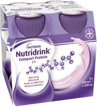 Produktfoto för Nutridrink Compact Protein Röda bär 4 x 125 ml