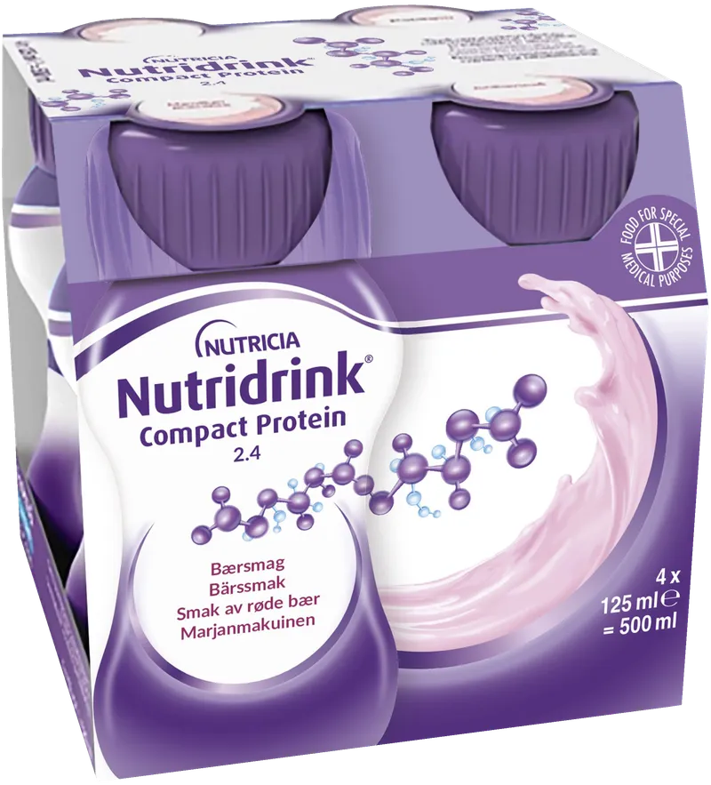 Alternativ bild 0 för Nutridrink Compact Protein Röda bär 4 x 125 ml