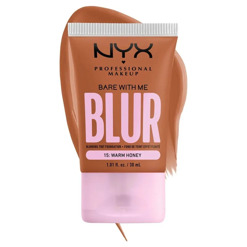 Bild 4 för NYX Professional Makeup Bare With Me Blur Tint Foundation Warm Honey 15 30 ml