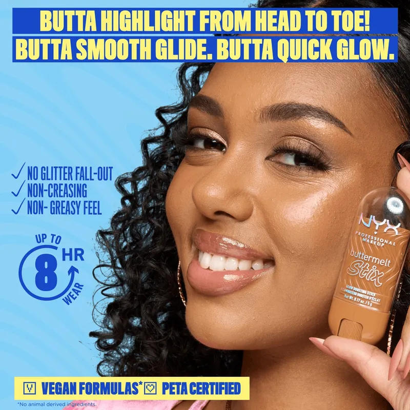 Bild 3 för NYX PROFESSIONAL MAKEUP Buttermelt Glaze Highlighter Stix 05 Send