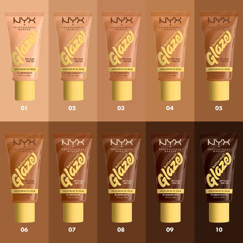 Bild 5 för NYX Professional Makeup Buttermelt Glaze SPF30 Foundation 05 Chai