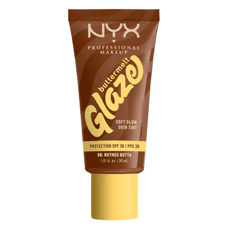 Bild 1 för NYX Professional Makeup Buttermelt Glaze SPF30 Foundation 08 Nutm
