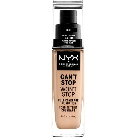 Bild 1 för NYX Professional Makeup Can't Stop Won't Stop Foundation Nude 6.5 30 ml