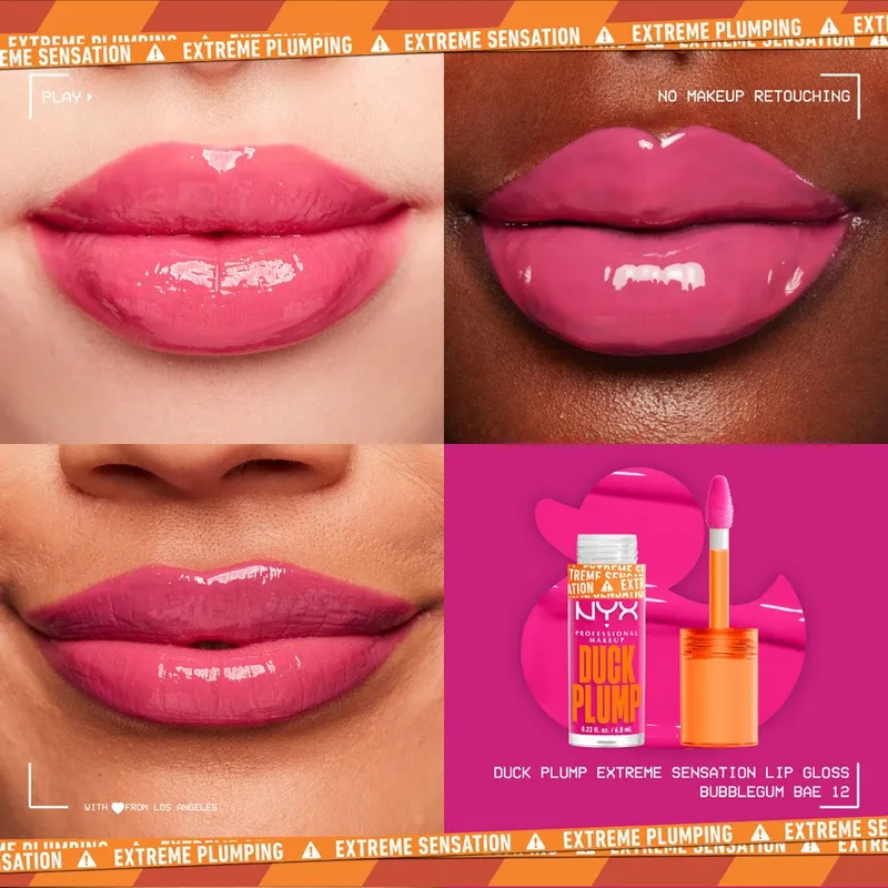 Bild 2 för NYX Professional Makeup Duck Plump Lip Lacquer Bubblegum Bae 12 7 ml