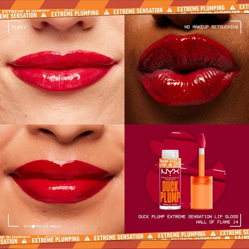 Bild 2 för NYX Professional Makeup Duck Plump Lip Lacquer Hall of Flame 14 7 ml