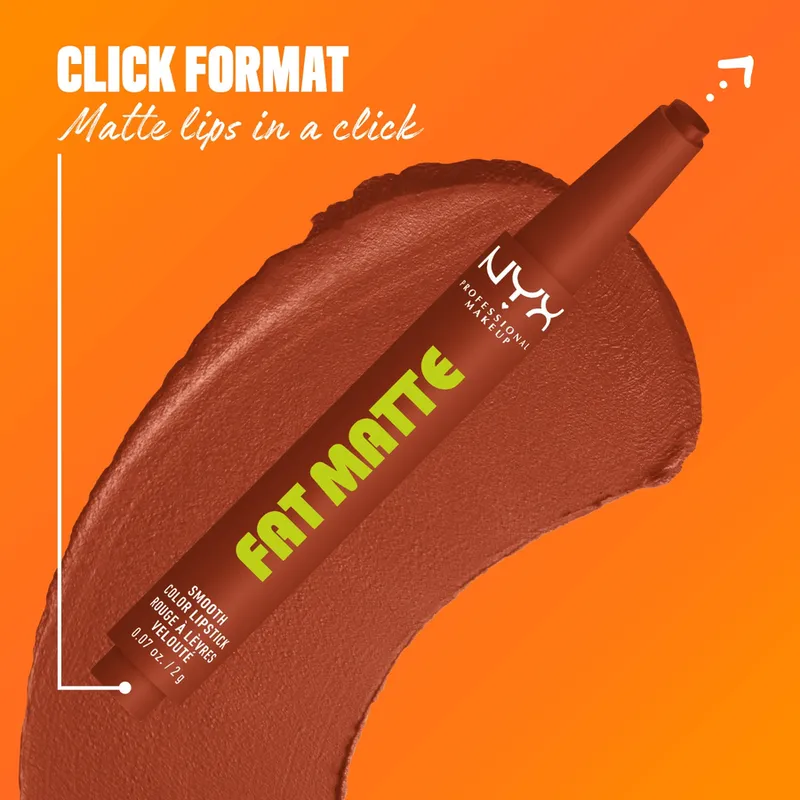 Bild 6 för NYX Professional Makeup Fat Matte Slick Click 06 Beary Nude 8ml