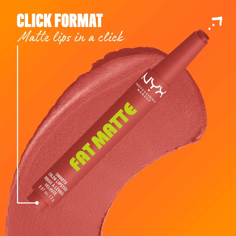 Bild 6 för NYX Professional Makeup Fat Matte Slick Click 09 Mauve Cloud 8ml