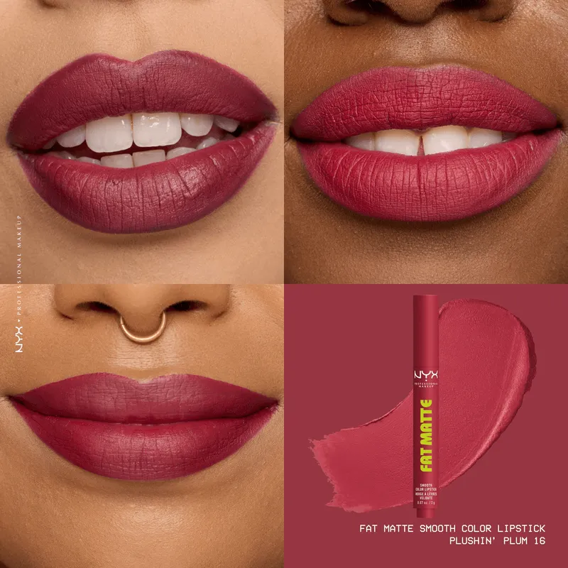 Bild 4 för NYX Professional Makeup Fat Matte Slick Click 16 Plushin' Plum 8m