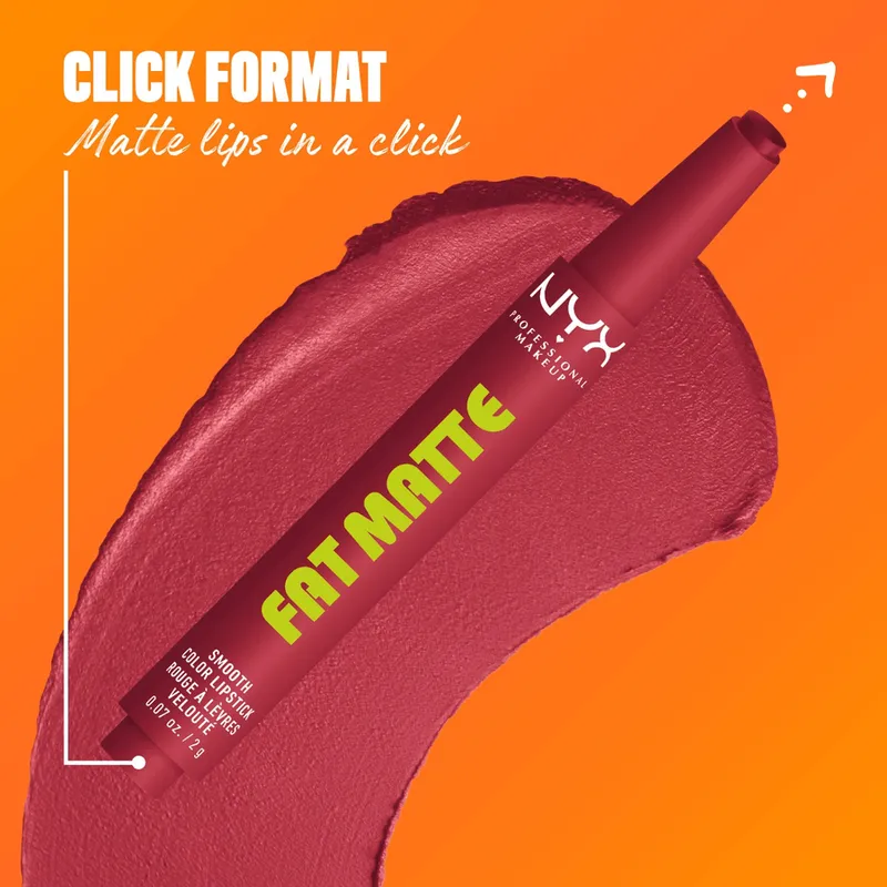 Bild 6 för NYX Professional Makeup Fat Matte Slick Click 16 Plushin' Plum 8m