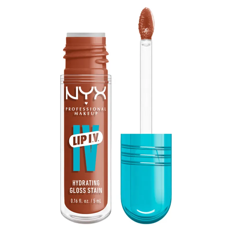 Bild 6 för NYX Professional Makeup Lip I.V. Hydrating Gloss Stain 01 Caramel Drip - 5 ml