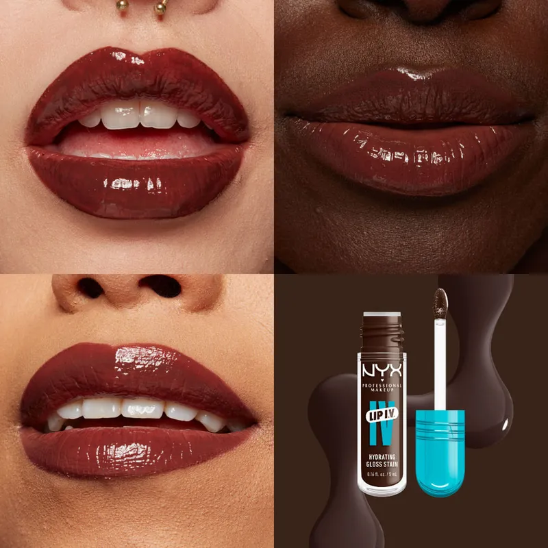 Bild 5 för NYX Professional Makeup Lip I.V. Hydrating Gloss Stain 06 Espress