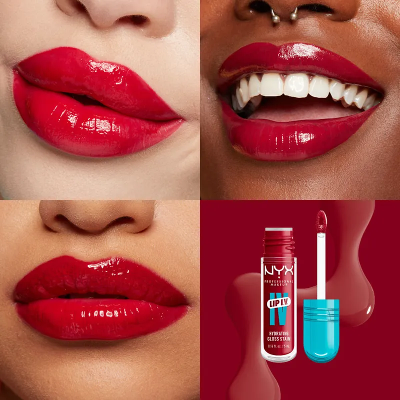 Bild 5 för NYX Professional Makeup Lip I.V. Hydrating Gloss Stain 11 Redy-Y.
