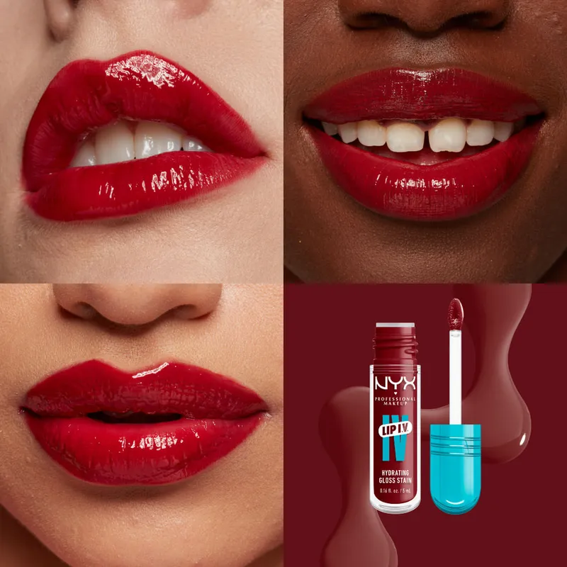 Bild 5 för NYX Professional Makeup Lip I.V. Hydrating Gloss Stain 13 Cranber