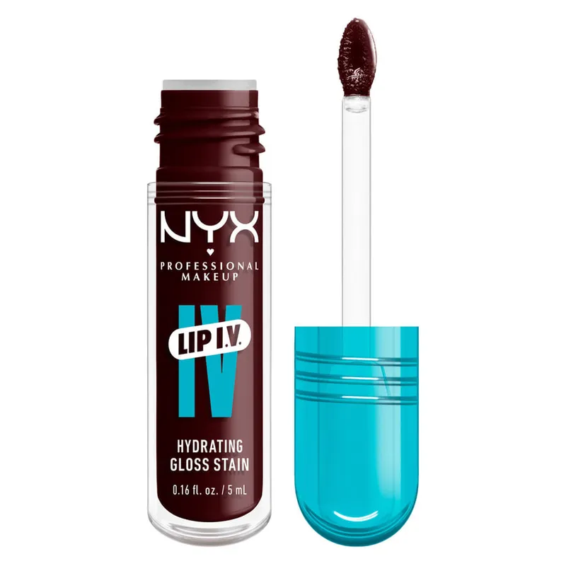 Bild 6 för NYX Professional Makeup Lip I.V. Hydrating Gloss Stain 15 Water 'Bout Wine? - 5 ml