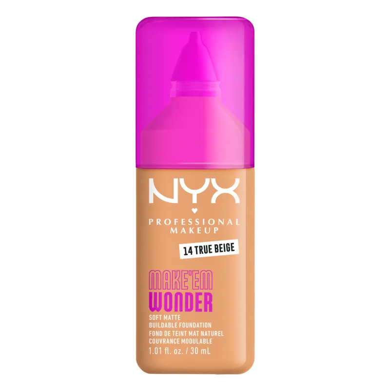 Bild 2 för NYX PROFESSIONAL MAKEUP Make Em Wonder Foundation 14 True Beige