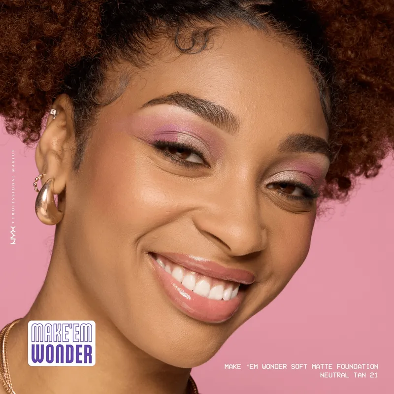 Bild 8 för NYX PROFESSIONAL MAKEUP Make Em Wonder Foundation 21 Neutral Tan