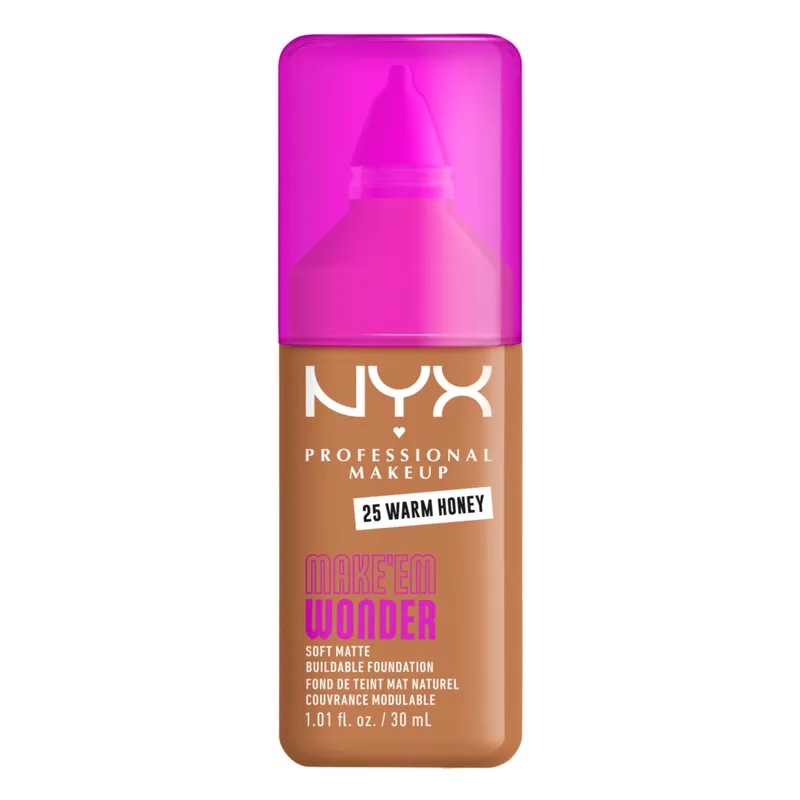 Bild 2 för NYX PROFESSIONAL MAKEUP Make Em Wonder Foundation 25 Warm Honey