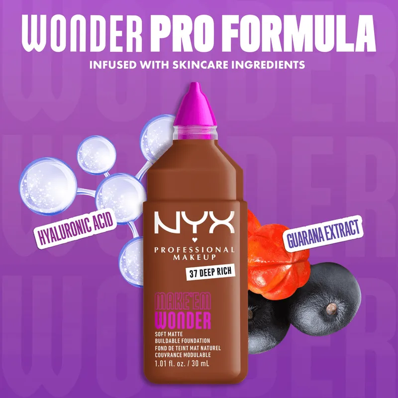 Bild 5 för NYX PROFESSIONAL MAKEUP Make Em Wonder Foundation 37 Deep Rich