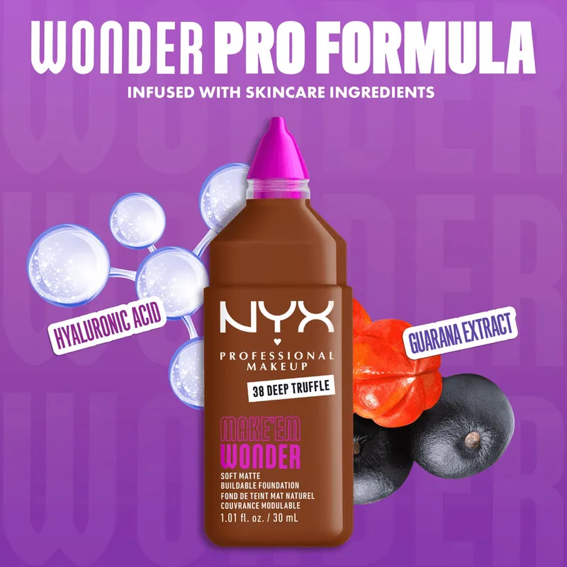 Bild 5 för NYX PROFESSIONAL MAKEUP Make Em Wonder Foundation 38 Deep Truffle